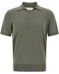 Brunello Cucinelli - Short Sleeved Ribbed Polo Shirt - Lyst