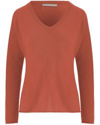 Allude - Ribbed V-Neck Knitted Sweater - Lyst