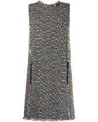 Emporio Armani - Tweed Detail Dress - Lyst