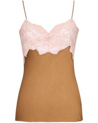 Saint Laurent - Lace V-Neck Camisole - Lyst