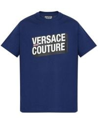 Versace Jeans Couture - Couture Logo Printed Crewneck T-Shirt - Lyst