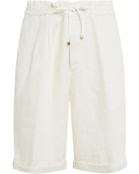 Brunello Cucinelli - Drawstring Knee High Shorts - Lyst
