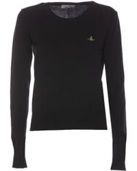 Vivienne Westwood - Orb Embroidered Knitted Jumper - Lyst