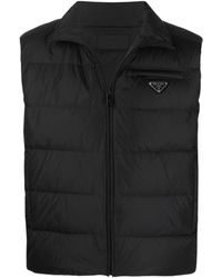 Prada - Logo Padded Vest - Lyst
