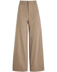 Moncler - Wide-Leg Stretch-Cotton Trousers - Lyst