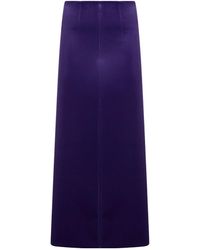 Philosophy Di Lorenzo Serafini - Velvet Midi Pencil Skirt - Lyst