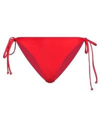 Ganni - Solid Color Bikini Bottoms - Lyst