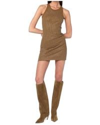 The Attico - Mini Dress With Rhinestones - Lyst