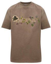 Off-White c/o Virgil Abloh - Floral Logo T-Shirt - Lyst