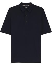 BOSS - Short-Sleeve Wool Polo Shirt - Lyst