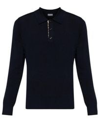 Burberry - Long Sleeved Knitted Polo Shirt - Lyst