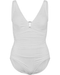 Ralph Lauren - Ring Detail Plunge Swimsuit - Lyst