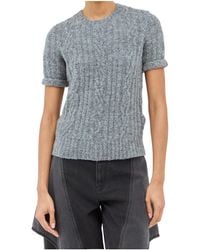 JW Anderson - Jw Anderson Short-Sleeved Crewneck Knitted T-Shirt - Lyst