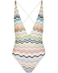 Missoni - V-Neck One-Piece Swimsuit - Lyst