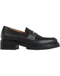 Off-White c/o Virgil Abloh - Military Logo Debossed Slip-On Loafers - Lyst