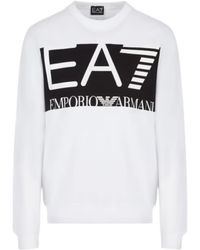 EA7 - Logo-Print Detail Sweatshirt - Lyst