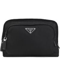 Prada - Logo-Plaque Wash Bag - Lyst