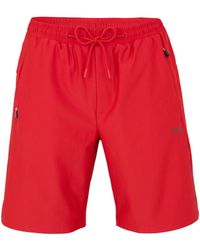 BOSS - Solid Color Casual Shorts - Lyst