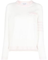 Thom Browne - 4-Bar Striped Crewneck Knitted Jumper - Lyst