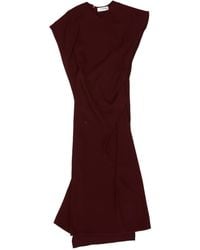 Victoria Beckham - Victoria Draped Midi Dress - Lyst