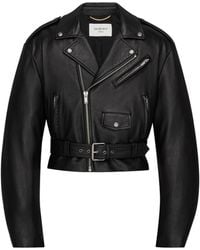 Saint Laurent - Zip-Up Biker Jacket - Lyst