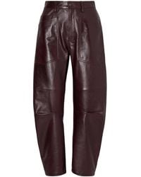 Nili Lotan - Leather Wide-Leg Casual Pants - Lyst