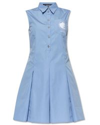 Versace - Sleeveless Cotton Dress - Lyst