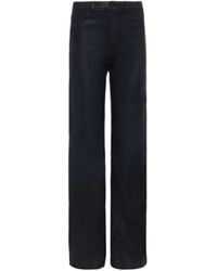L'Agence - Clayton Coated Wide-Leg Jeans - Lyst