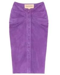 Valentino - Button Detailed Gathered Skirt - Lyst