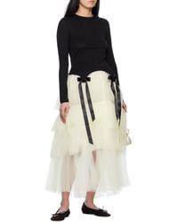 Simone Rocha - Bow-Tie Long Sleeve T-Shirt - Lyst