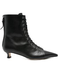 Aeyde - 40Mm Trixi Lace-Up Pointed-Toe Boots - Lyst
