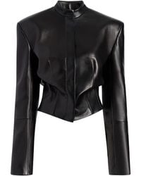 KHAITE - Long-Sleeve Leather Jacket - Lyst