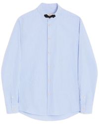Valentino - Striped Button-Up Shirt - Lyst