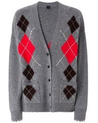 Pinko - Wool And Cashmere Cardigan With Diamond Motif - Lyst