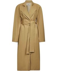 KHAITE - Long Sleeved Belted Coat - Lyst
