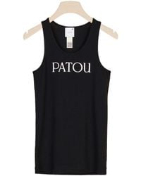 Patou - Logo Printed Crewneck Tank Top - Lyst