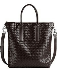 Bottega Veneta - Intrecciato Zipped North-South Tote - Lyst