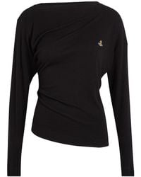 Vivienne Westwood - Asymmetric Long-Sleeve Knit Top - Lyst