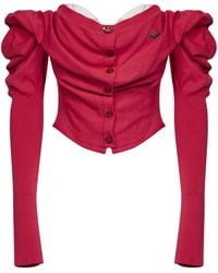 Vivienne Westwood - Bea Puff-Sleeved Corset Cardigan - Lyst