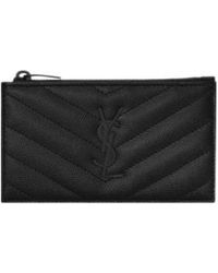 Saint Laurent - Monogram Fragments Zipped Cardholder - Lyst
