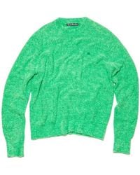 Acne Studios - Face Logo Patch Crewneck Jumper - Lyst