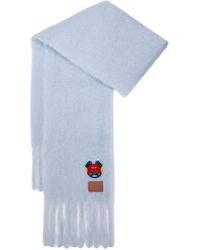 Loewe - Logo Patch Fringed Scarf - Lyst