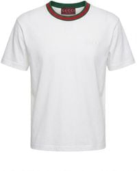 Gucci - Logo Detailed Crewneck T-Shirt - Lyst