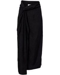 Rohe - Gathered Midi Skirt - Lyst
