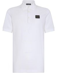 Dolce & Gabbana - Logo Plaque Short Sleeved Polo Shirt - Lyst
