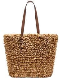 Valextra - Wavy Raffia Tote Bag - Lyst