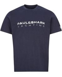 Paul & Shark - Round Collar Logo T-Shirt - Lyst