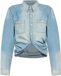 R13 - Wrap Denim Shirt - Lyst