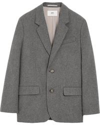 Ami Paris - Single Breasted Long Sleeved Jacket - Lyst
