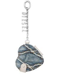 DIESEL - Heart-Shape Mirror Keychain - Lyst